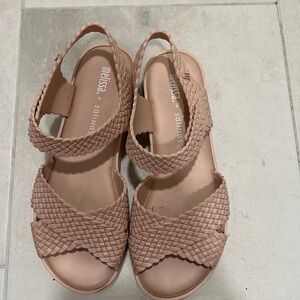 Melissa + Salinas | Hotness Pink Braided Jelly Sandal size 7 Melissa and Salinas